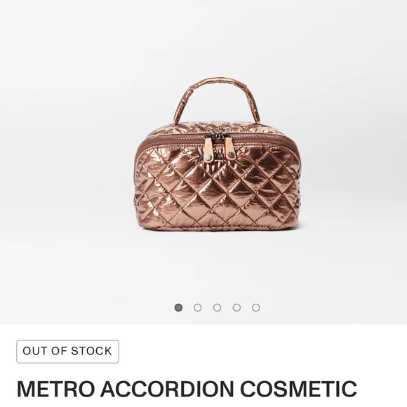 MZ Wallace Handbags - MZW Copper Metallic Lacquer Metro Accordion Coametic